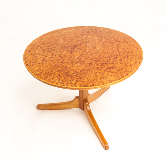 Mahogany and Ambiona burl Table